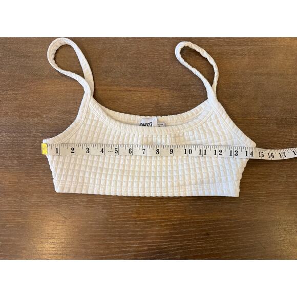 PRINCESS POLLY Cream Crop Top Tank Shirt Cami Women size 4 - Picture 6 of 6